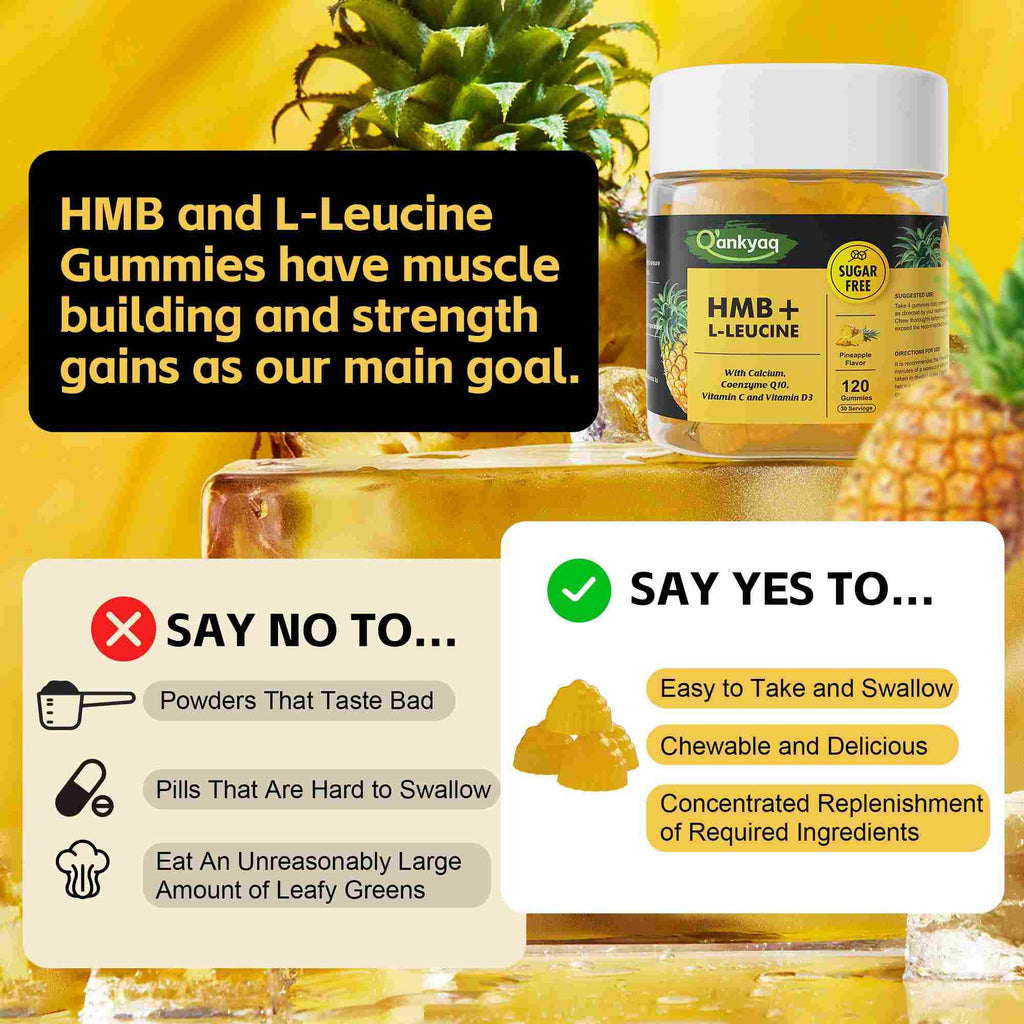 HMB + Leucine Gummies — form comparison chart