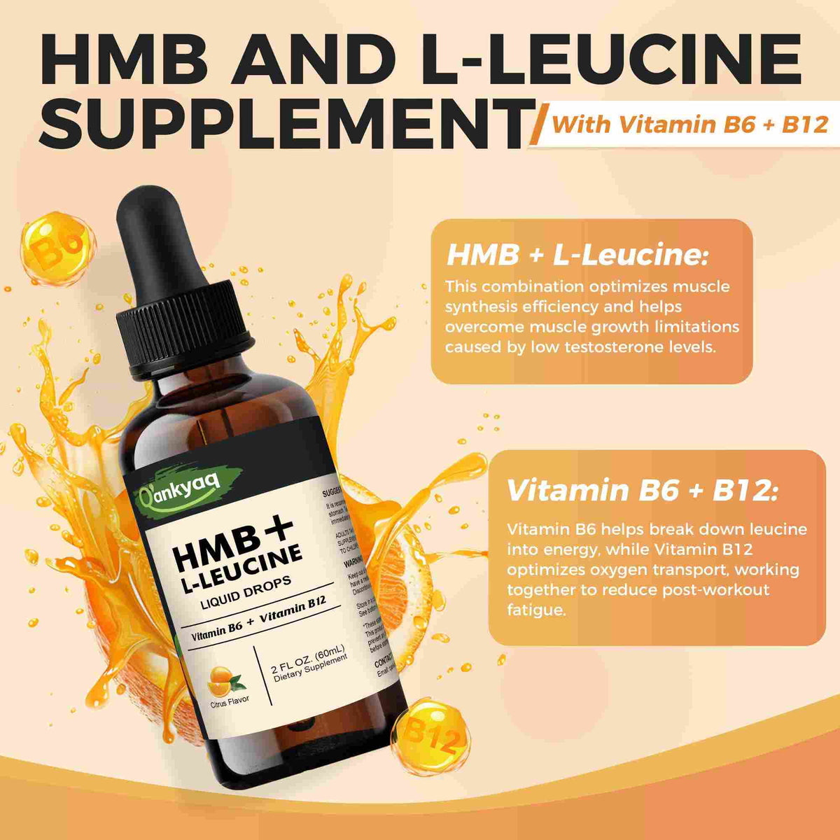 HMB + Leucine Drops with B6 & B12 — ingredient list